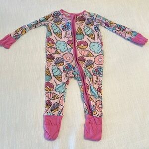 Colorful Little Sleepies Ice Cream Print Kids One Piece